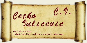 Ćetko Vulićević vizit kartica